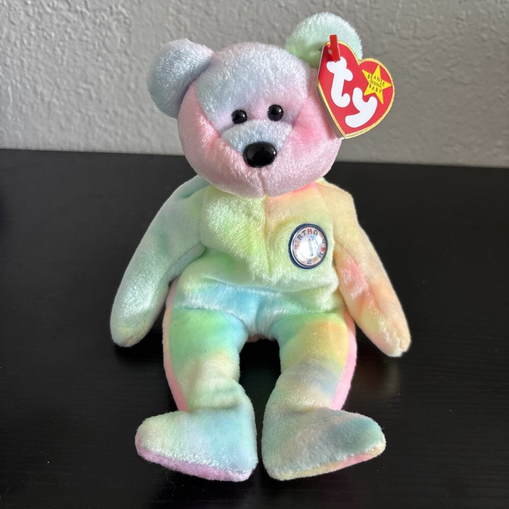 TY Beanie Baby - BB BEAR the Birthday Bear